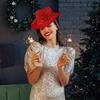 Christmas Top Hat for Women Men Holiday Celebration Cowgirl Hat Unisex Party Hat Festival Caps Party Props Costume Hat