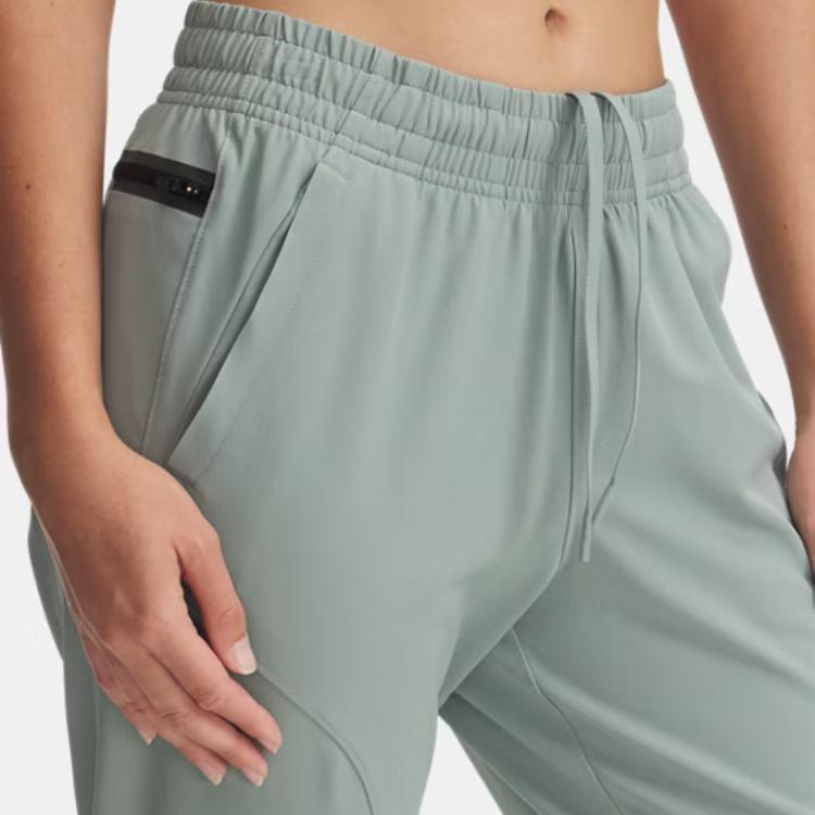 Under Armour Unstoppable Solid Color Comfortable Fashion Versatile Casual Pants Women Bottoms Green 1376926-348