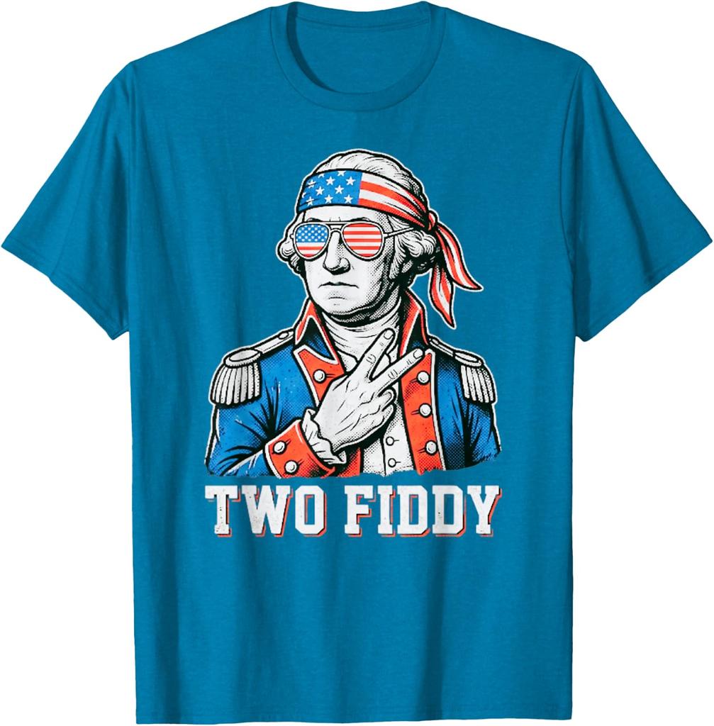 4th of July Two Fiddy George Washington 250 Funny Unisex T-Shirt 7