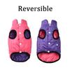 Reversible Pet Clothes Winter Solid Puppy Jacket Coat Windproof Dog Button Vest Costume For Small Large Dogs Chihuahua Labrador