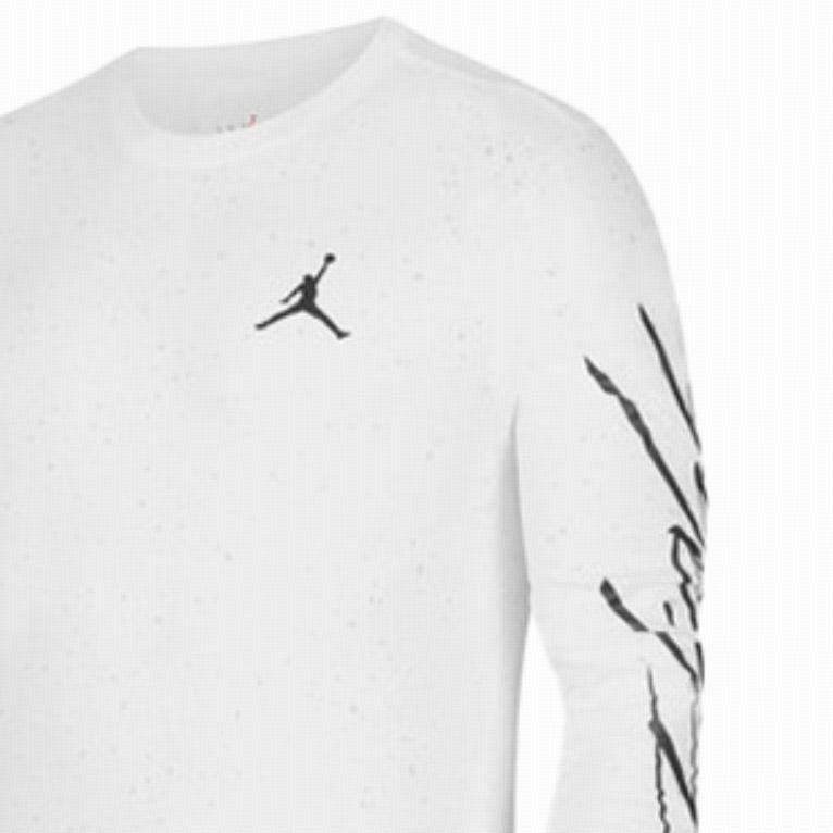 Jordan Outdoor Casual Long Sleeve T-Shirt With Print Men Tops White DC6698-100