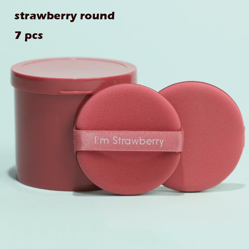 7Pcs Makeup Sponges Strawberry Cosmetic Puff Set Double Side Women Soft Sponge Beauty Make Up Powder Tools