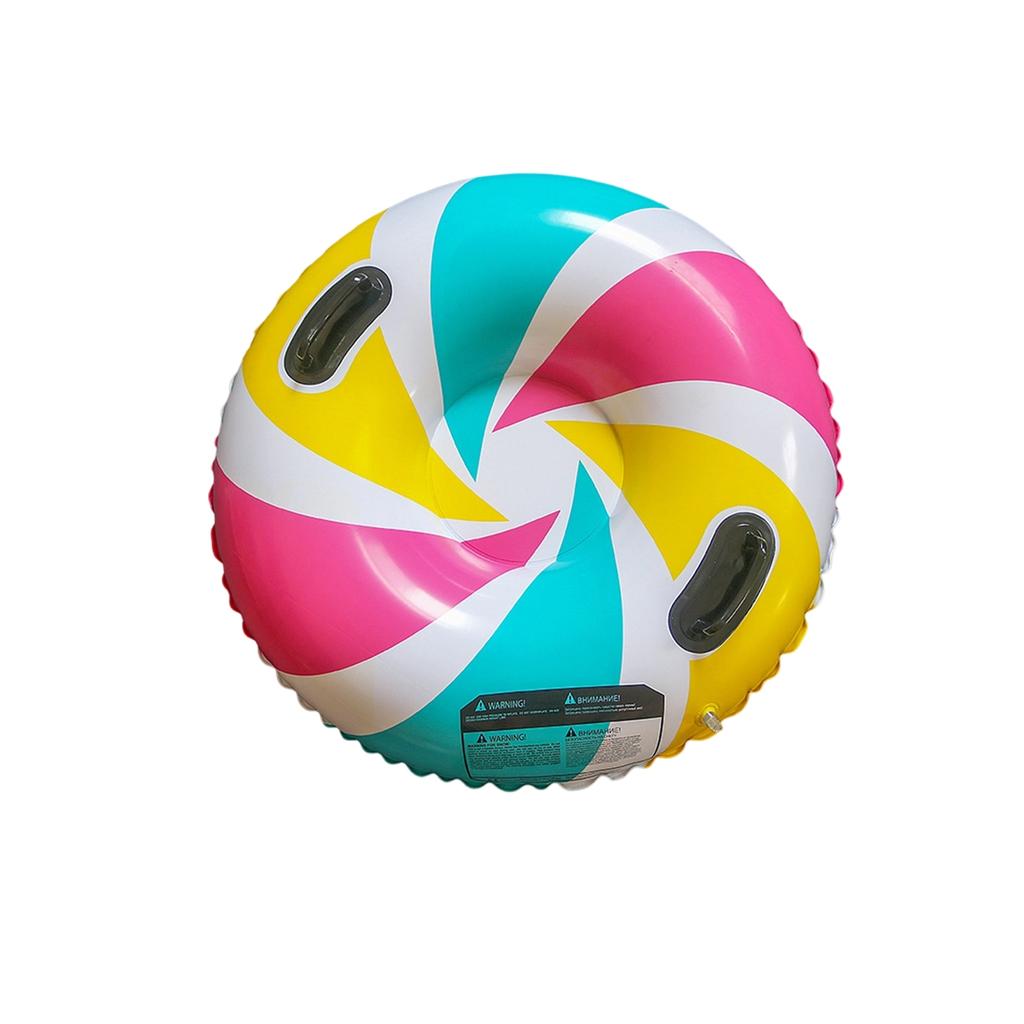 Inflatable Snow Tube with Dual Handles Durable Heavy Duty PVC Material for Winter Sledding Outdoor Snow Sports Fun and Recreation