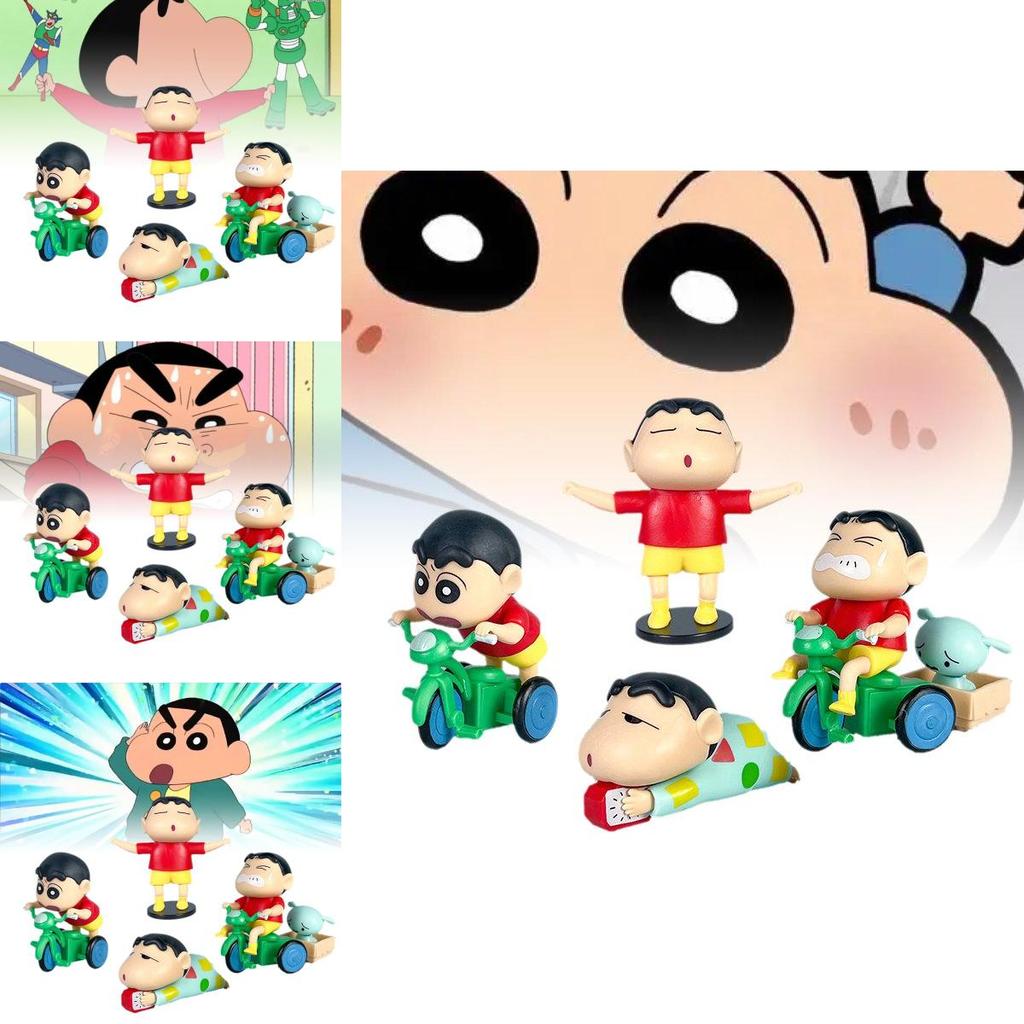 Niedliches Crayon Shinchan PVC-Figurenset – Süße Cartoon-Überraschungsbox-Kollektion