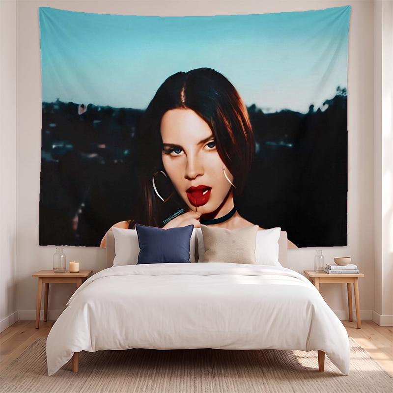 Lana Del Rey (65) Kunst Væghængt Gobelin til Hjemmet Soveværelse Stue Indretning Fantastisk Gaveidé