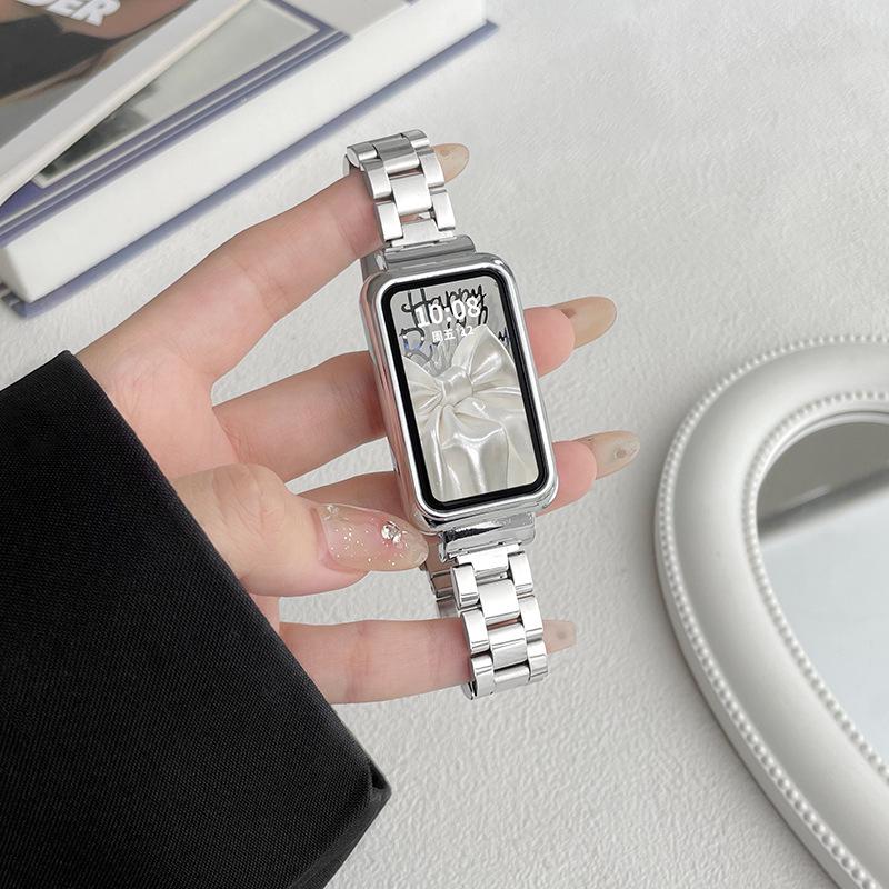 

Металлический ремешок, совместимый с браслетом Huawei 10/9/8/7 и Honor 6/7, версия NFC - стильный летний дизайн For Huawei Bracelet 10/9/8/NFC