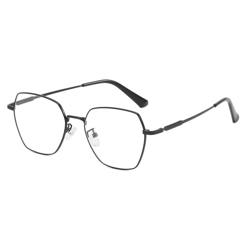 New myopia glasses frame can be equipped with lenses retro metal plain large frame gold silk edge eye frame male HC