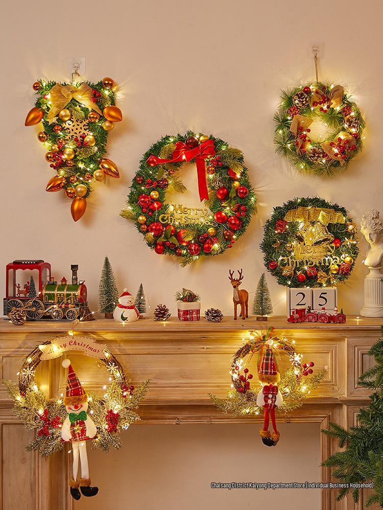Christmas Door Wreath & Holiday Ornament for Festive Decor
