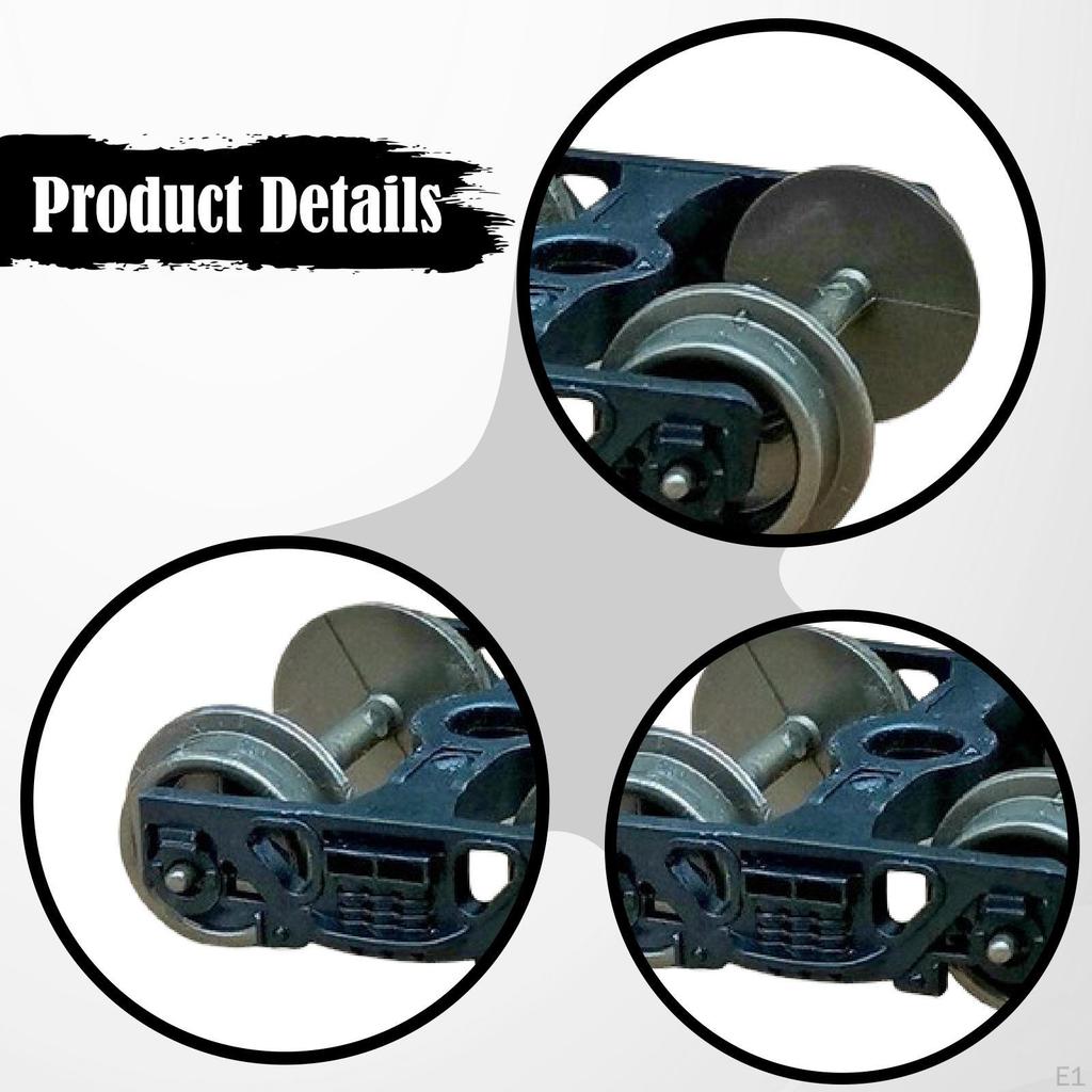 Modellbahnen Drehgestellrad 0,87 Zoll Innenbreite für 2,4 cm Spurweite Einfach zu installieren Wartung