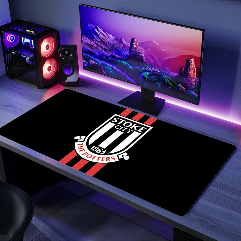 Stoke City F.C Print Cushion Non-slip Laptop Tablet Big Mousepad XXL Mat Mini PC Playmat With Lock edge