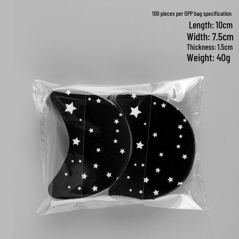 Black Printed Eyelash Extension & Eyeshadow Isolation Stickers - Non-woven, Disposable Removal Tools