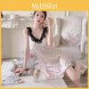 French Inspired Sheer Sleep Dress For Women With Vneck And Ultra Thin Polyester Fabric For Summer Wear