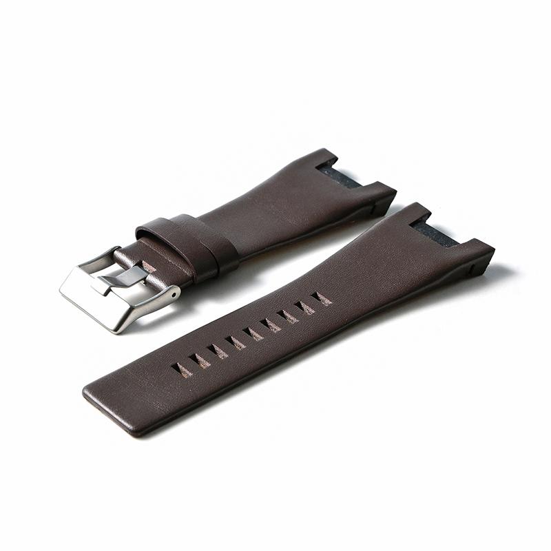 Correa de reloj de cuero genuino de 32*17 mm Para Diesel DZ4246 DZ1273 DZ1216 Correa grande cóncava para hombre resistente al agua y al sudor