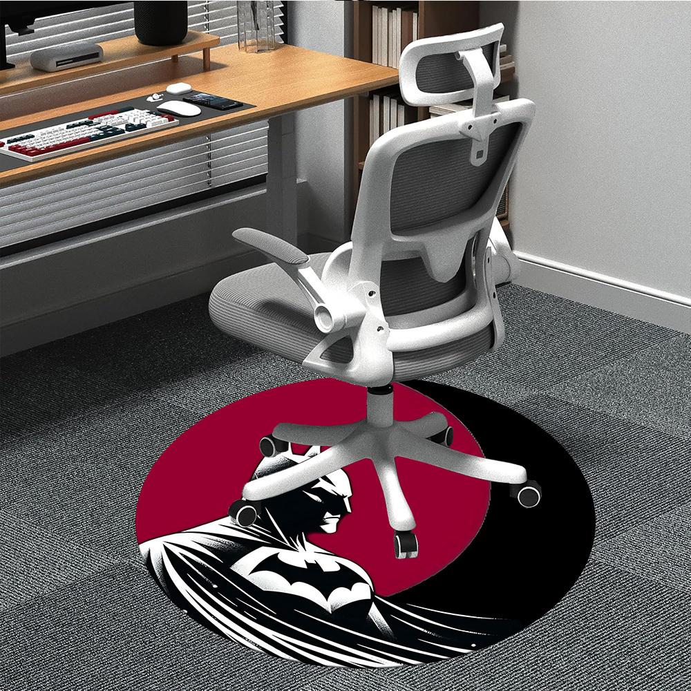 

1pc Batmask Moonlight Office Round Area Rug, Under Office Chairs Bedroom Living Room Home Decor, Room Deco, Available in Various Sizes 80cm