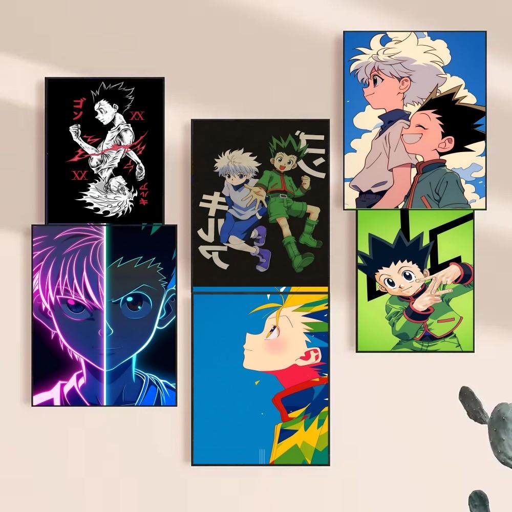 1ks Horký Populární Klasické Anime Gon Killua Hunter X Hunter Plakát HD Plakáty Domácí Pokoj Bar Kavárna Dekorace Umění Nástěnná Malba Obrázek