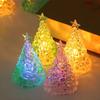 Transparent Christmas Tree Night Light Glowing Xms Eve Candle Lights  Kid Toy Gifts