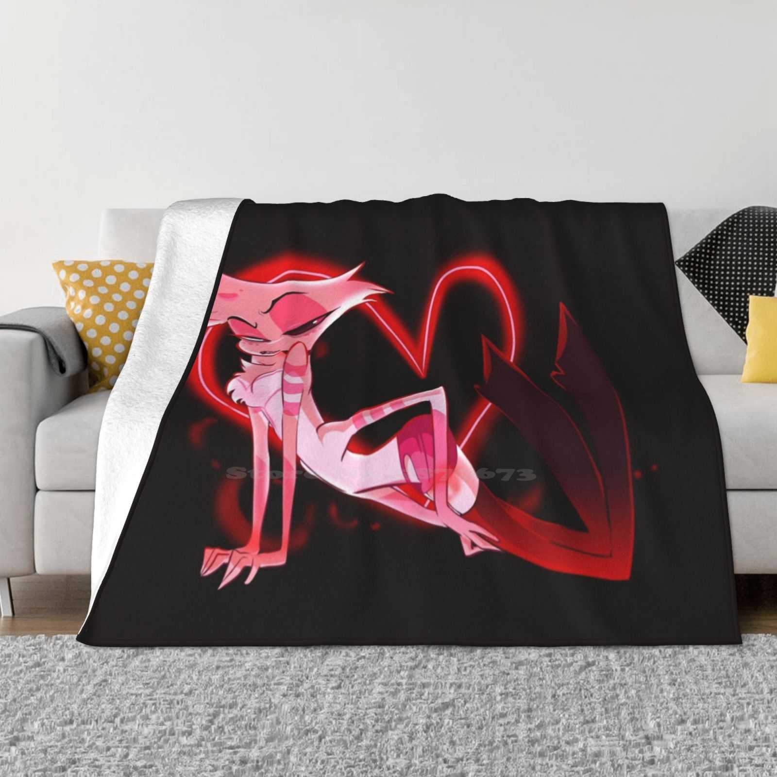 Addict W / Heart Creative Design Comfortable Warm Flannel Blanket Cute Cartoon Angel Dust 30x40in