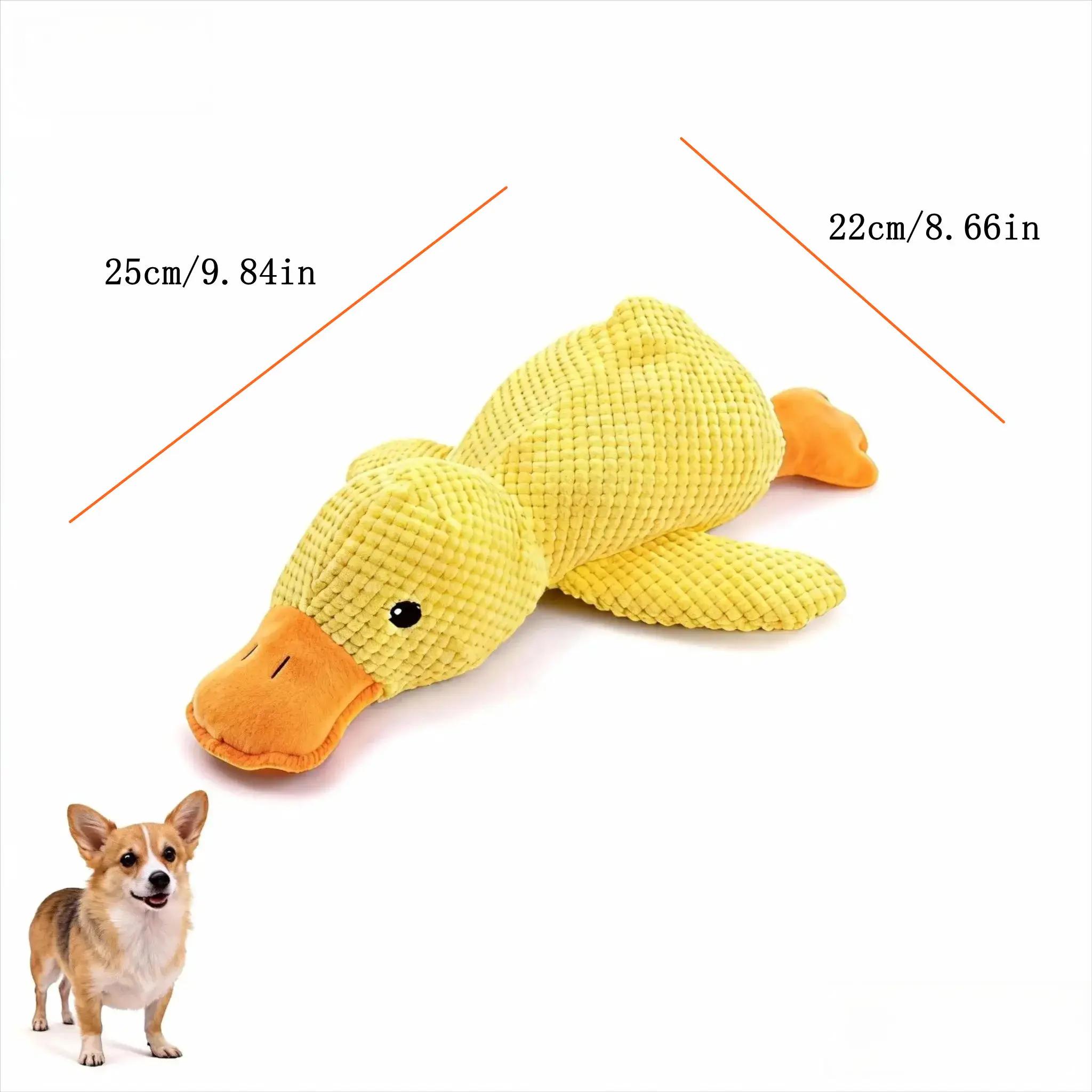 

Interactive Plush Dog Toy Duck With Squeaker Sound Bite Resistant Chew Toys For Puppy Teeth Grinding Anxiety Relief Boredom Voice version