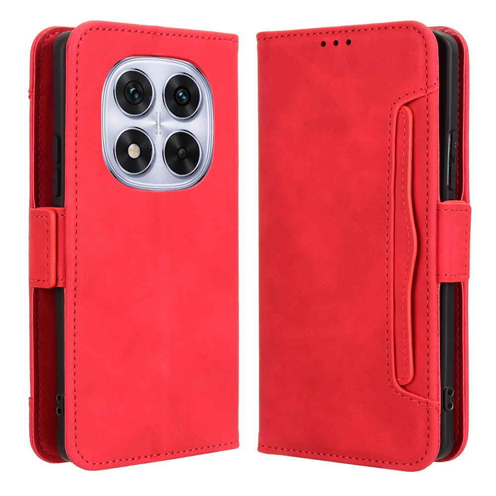 Für Xiaomi Redmi Note 14 Pro+ 5G/Note 14 Pro 5G/Poco X7 5G Lederhülle Handy-Brieftaschen-Cover mit mehreren Kartenfächern