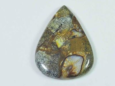 45Cts. Natural Rock Calcite Pear Crystal Cabochon Loose Gemstone 28X40X06 MM SK-3437