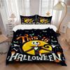 3pcs This Is Halloween Jack Bedding Set Includes Quilt Cover and Pillowcases, Suitable for All Seasons B094