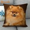 Nice Pomeranian Dog Pillowcase Bedroom Home Decorative Cover 45x45cm Square Zipper Pillow Cases Cotton Linen Fabric No Fade