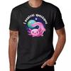 I Axolotl Questions (on Dark Colors) T-Shirt New Edition Anime for a Boy Mens Clothes