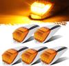 5pc LED Amber Cab Marker Light 17LED Roof Top Clearance Truck Cab Lights Waterproof  Chrome Running Light For Kenworth Peterbilt