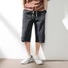 Sommer Herren Jeans Denim Reithose Wadenlange Casual Shorts Gewaschene Baumwolle Kordelzug Gerade Caprihose Große Größe 8XL