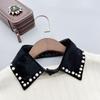 Metal Studded False Collar for Women Girl Detachable Collar Lapel Blouse Top Clothing Accessory Casual Decorative Collar