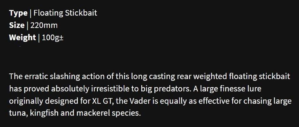 Malosi VA220F-SI Vader 220F Floating Lure SUSHI (1624)