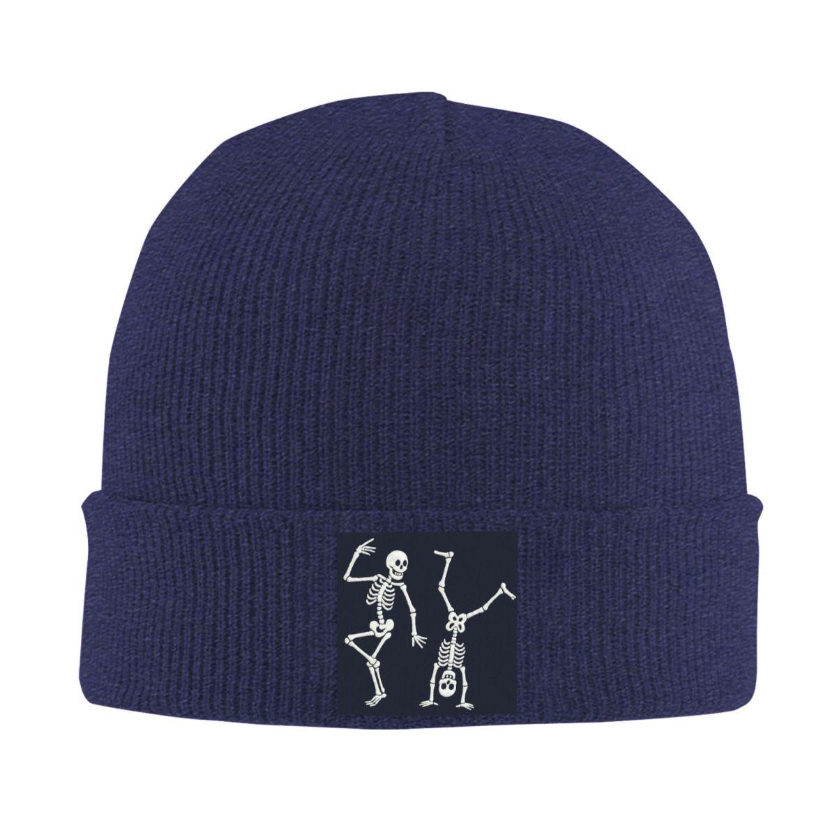 

Dancing Skeleton Funny Warm Knitted Cap Hip Hop Bonnet Hat Autumn Winter Outdoor Beanies Hats for Unisex Adult One Size