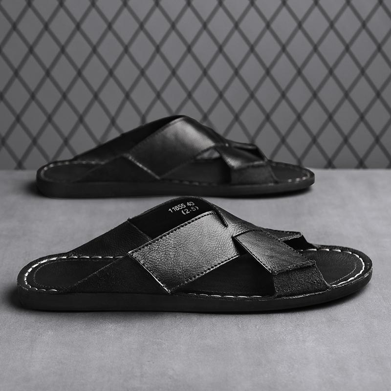 Fashion Golden Sapling Men's Slippers Fashion Summer Shoes Beach Flats Comfortable Men Sandals Casual Flip Flops Leisure Male Slippers