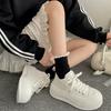 White popular thick-soled heightening versatile little white shoes women's 2025 new autumn skirt breathable casual board shoes