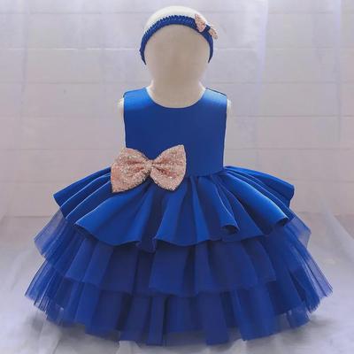 Girls' V-Neck Princess Mesh Dress – European & American Style