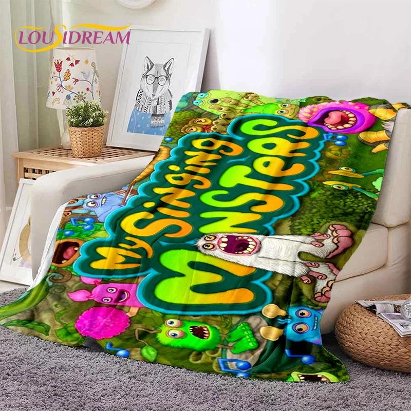 Game My Singing Monsters Cartoon Soft Blankets,Keep Warm Throw Blanket Comfortable Blanket for Picnic Beds Sofa Home Bedroom Kid