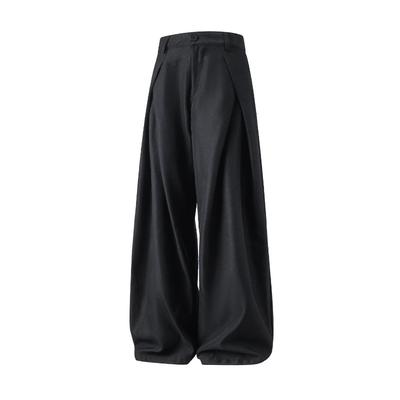 Geplooid Design Casual Heren Effen kleur Herfst Casual Broek