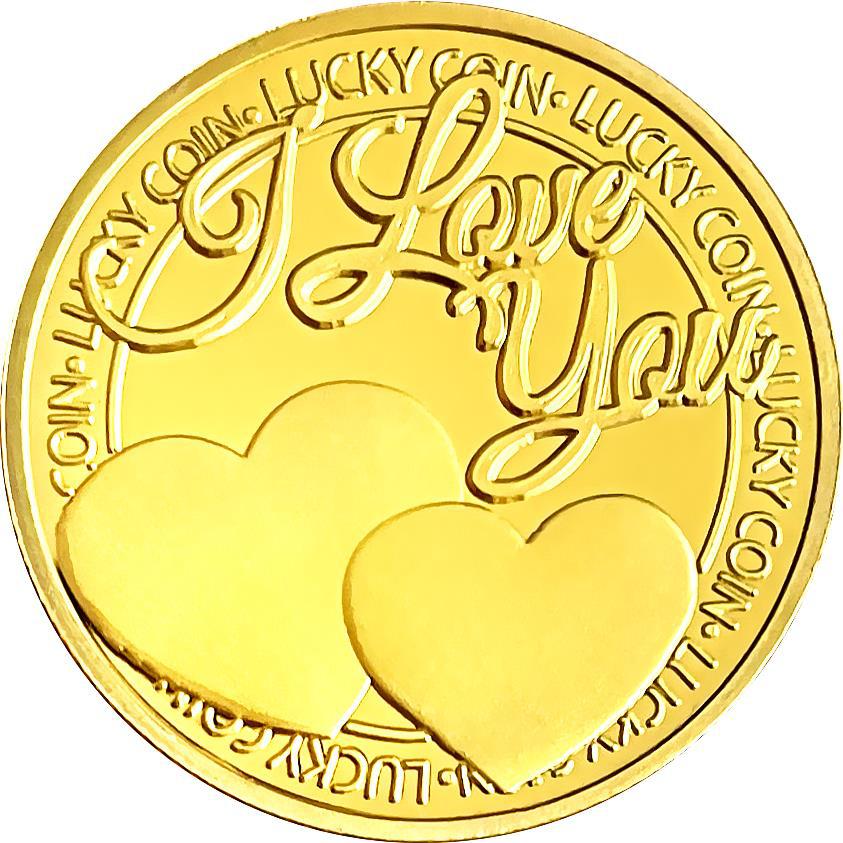 Valentine's Day gift, 520, love rose commemorative coin, coin, 52 languages, Qixi, gift for girlfriend, confession gift, hand gift