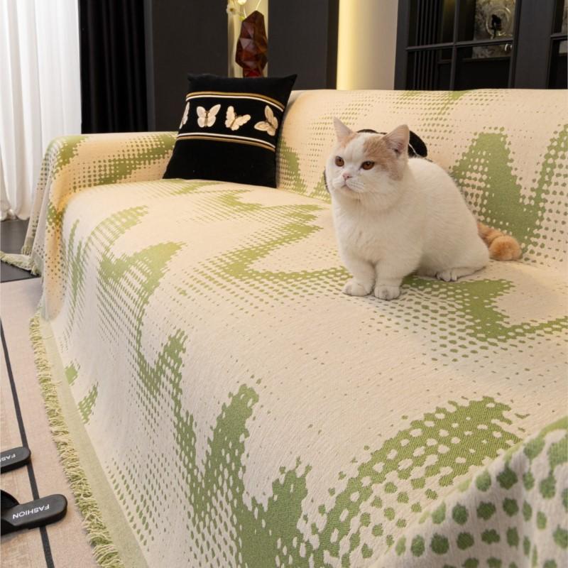 All-Season Universal Couch Camping Blanket Sofa Mat Chenille Ethnic Style Sofa Cover Full Coverage Non-Slip Couch Protector