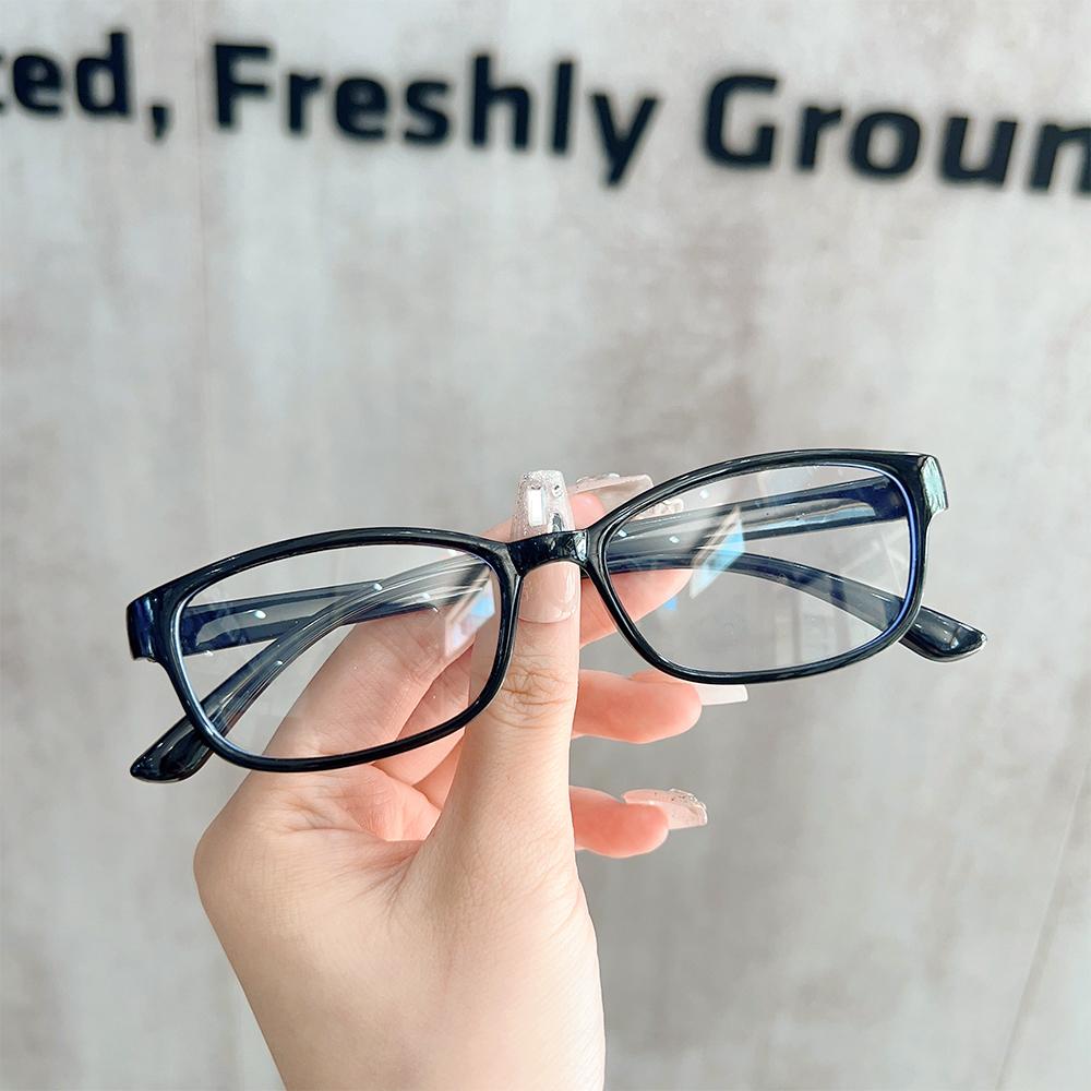 

Retro Black Square Frame Glasses Women Simple Anti Blue Light Glasses Daily Versatile Narrow Frame Glasses Fashion Accessories чёрный