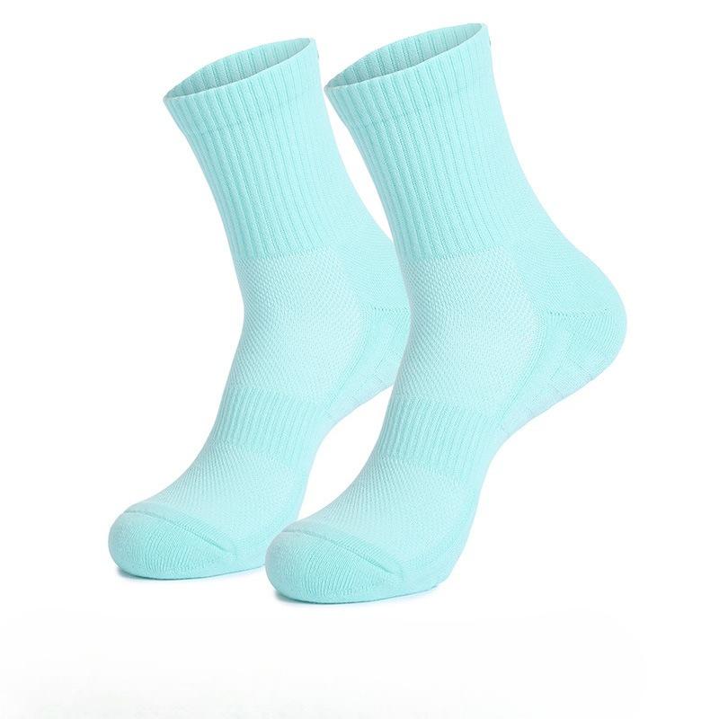 Men's Spring and Autumn Solid Color Professional Badminton Running Basketball Towel Bottom Shock Retarding Tube Socks