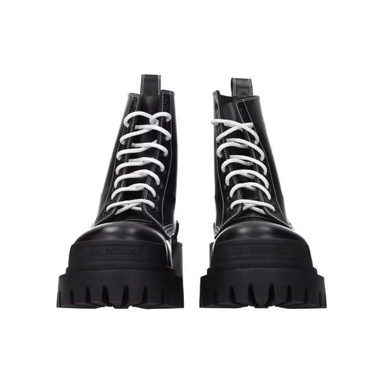 Balenciaga Strike Lace Up Boots 'Black' Women's 590974WA9641070