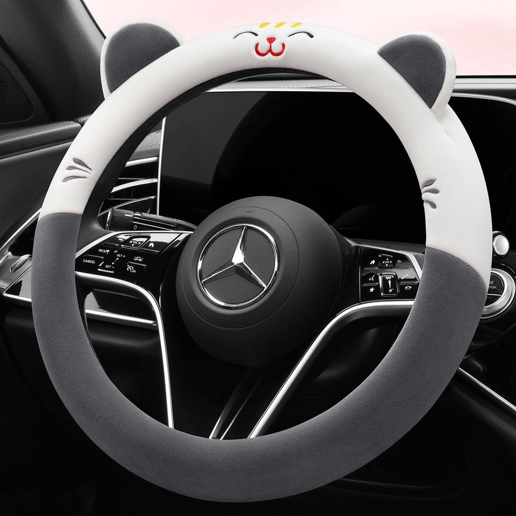 Universal Winter Non-Slip Plush Steering Wheel Cover - Wear-Resistant & Stylish for Men and Women