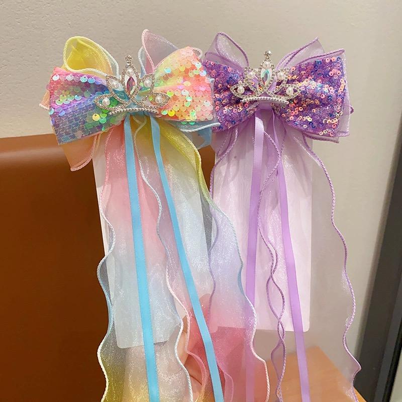 1 Frozen Snowflake Hairpin Large Bow Hairpin Top Clip Girl Princess Clip Hairpin Headpiece
