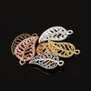 50pcs 17x9mm Tree Leaf Charms Pendants Small Metal Leaf Pendants for Bracelet Accessories Jewelry Findings Making Wholesale DIY