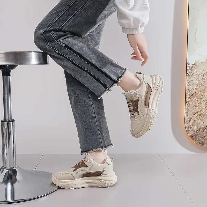 Fashion Round Nose Winter Women Retro Shoes Tennis High Quality Basketball Stylish Sneakers Sports 4yrs To 12yrs Sho Tens Ternis