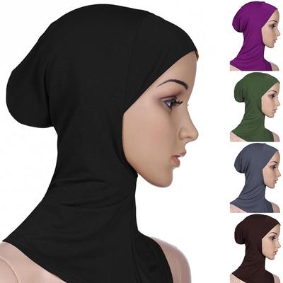 Pañuelo para la cabeza de algodón estilo ninja para mujer, pañuelo musulmán, hiyab interior, gorro, bufanda