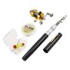 Fishing Rod Reel Combo Set Mini Telescopic Portable Pocket Pen Fishing Rod Pole and Reel Aluminum