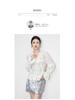 Women's V-Neck Lace Top with 3D Embroidery Design