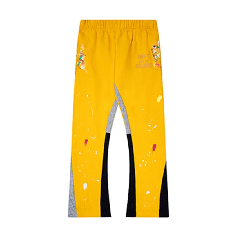 GALLERY DEPT Men's Classic Hand-Painted Splatter Graffiti Cotton Sweatpants